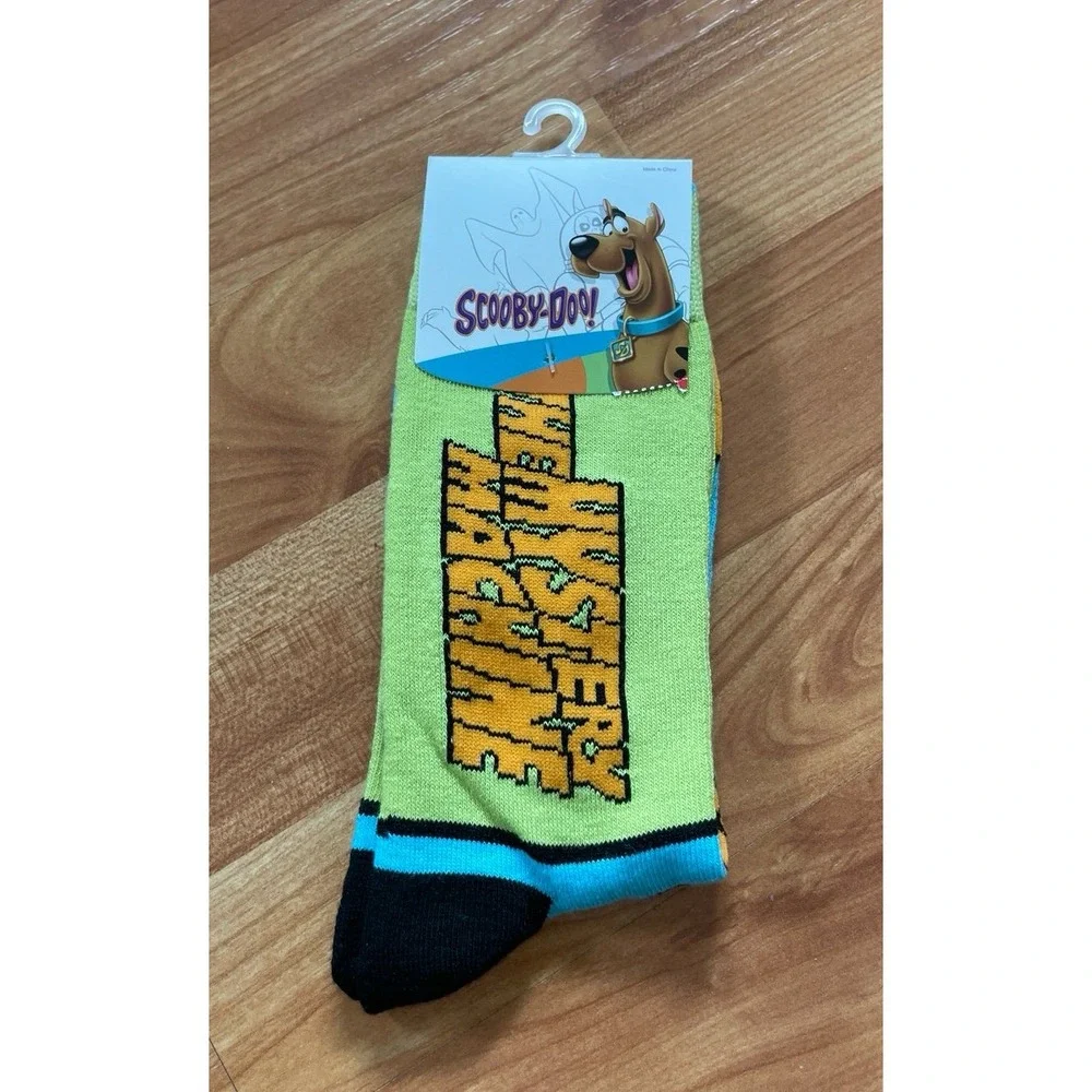Men's Crew Socks Warner Bros Scooby Doo Mystery Machine Socks Size 10-13